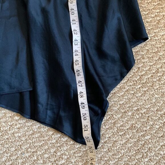 NWT Club Monaco women’s navy Long Sleeve Flounce asymmetric Dress size 10 - Picture 14 of 14